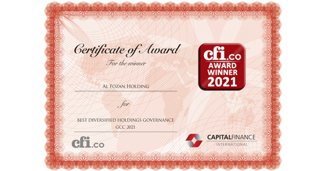 Al Fozan is Awarded: Best Holdings Governance Company in GCC